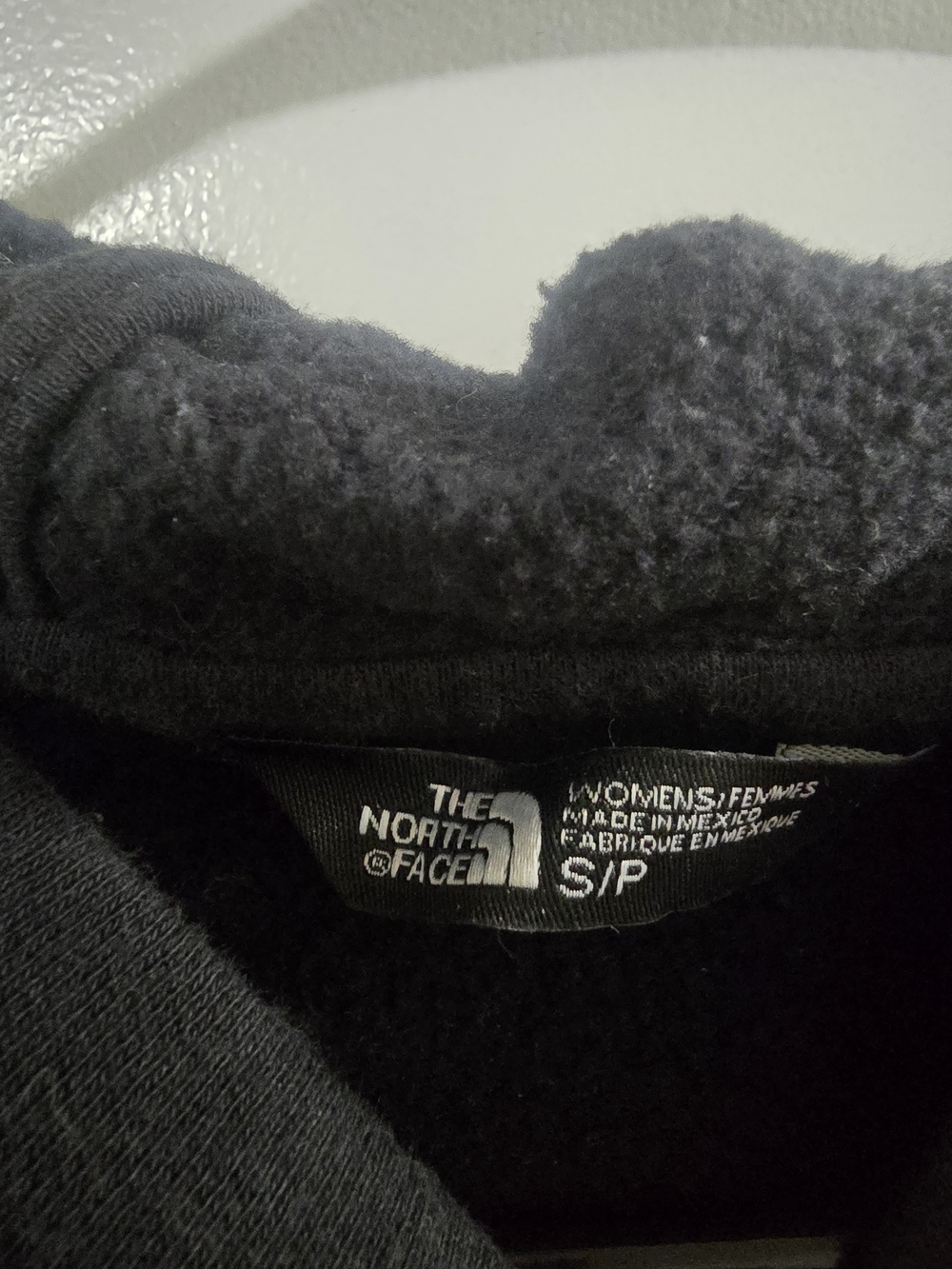 The North Face Womens Hoodie Small Black Gray Logo Pullover Sweatshirt - Picture 4 of 4